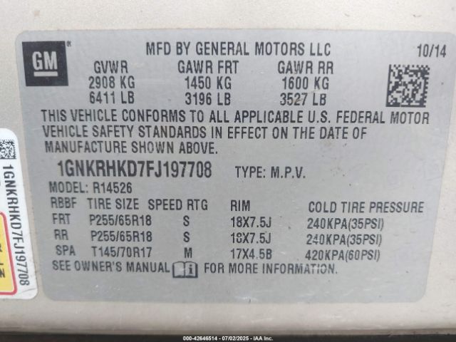 Chevrolet Traverse 2lt Image 9