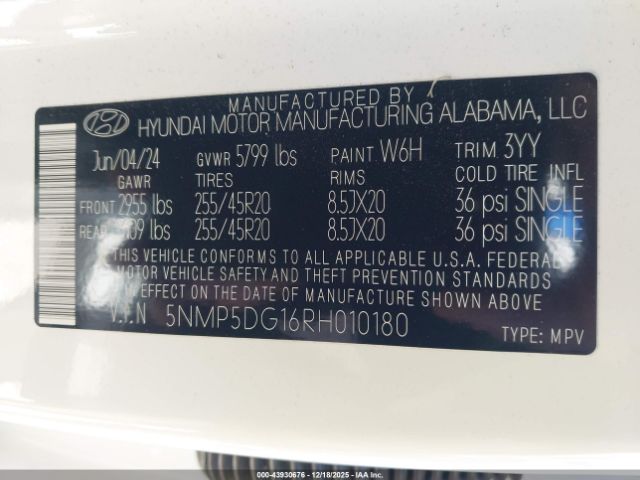 Hyundai SANTA FE Calligraphy Image 12