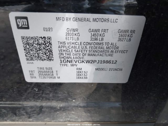 Chevrolet Traverse Awd Lt Cloth Image 12