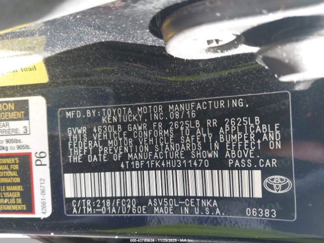 Toyota Camry Le Image 7