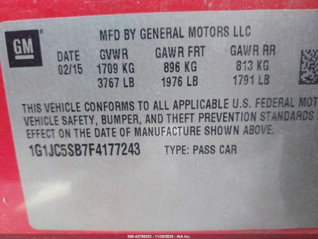 Chevrolet Sonic Lt Auto Image 9