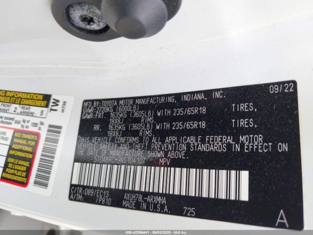 Toyota Highlander Hybrid Xle Bronze Edition Image 10