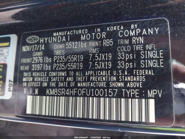 Hyundai SANTA FE Limited Image 4